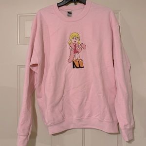 Pink Lizzie McGuire sweatshirt crew neck